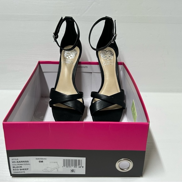 Vince Camuto Sarriss Black Strap Heel Size 6 - Picture 12 of 13